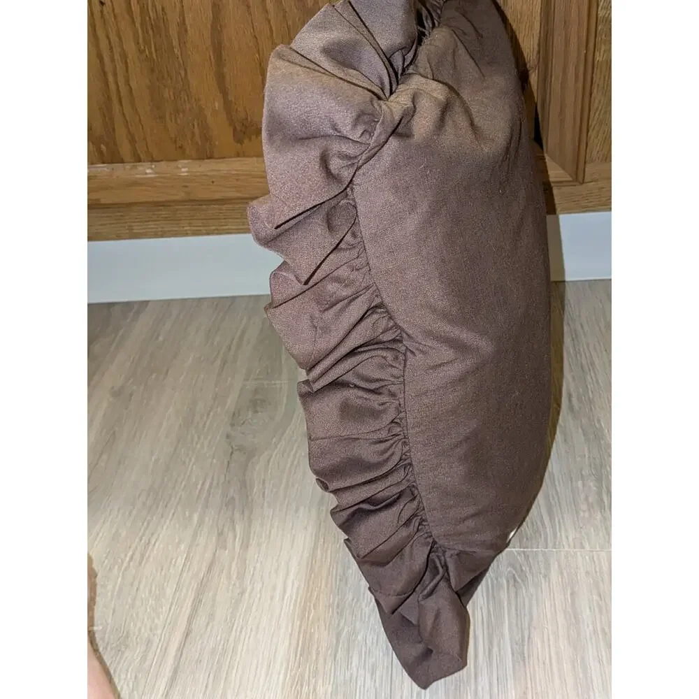 VTG 70s Ruffled Owl Accent Throw Pillow